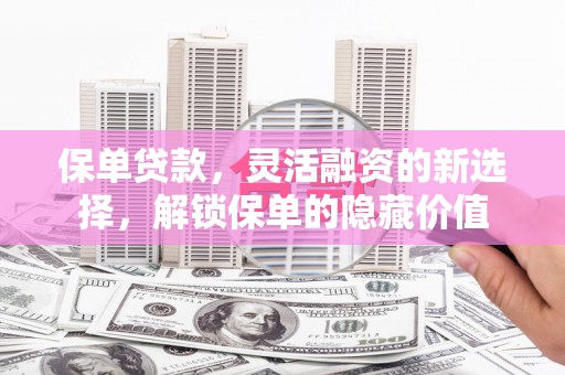 绥中保单贷款，灵活融资的新选择，解锁保单的隐藏价值