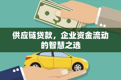 绥中供应链贷款，企业资金流动的智慧之选