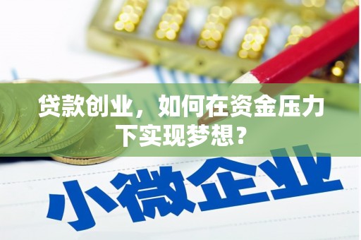 绥中贷款创业，如何在资金压力下实现梦想？