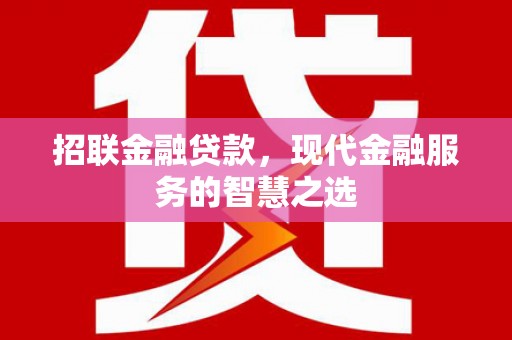 绥中招联金融贷款，现代金融服务的智慧之选