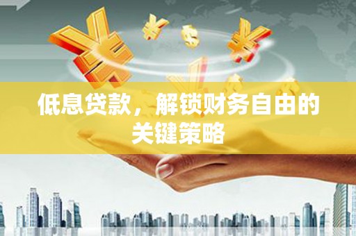 绥中低息贷款，解锁财务自由的关键策略