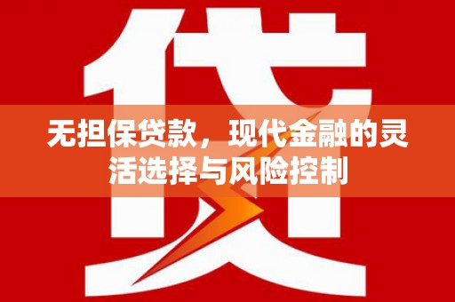 绥中无担保贷款，现代金融的灵活选择与风险控制