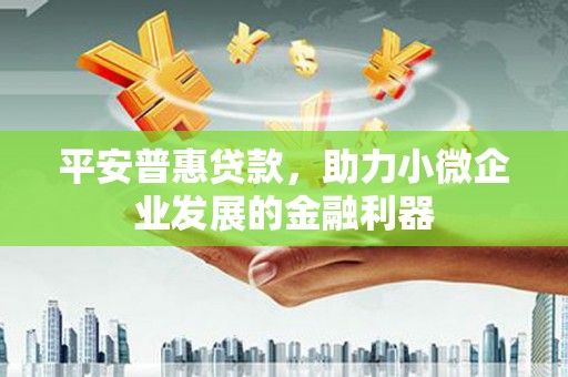 绥中平安普惠贷款，助力小微企业发展的金融利器