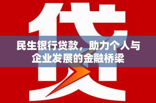 绥中民生银行贷款，助力个人与企业发展的金融桥梁