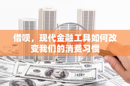 绥中借呗，现代金融工具如何改变我们的消费习惯