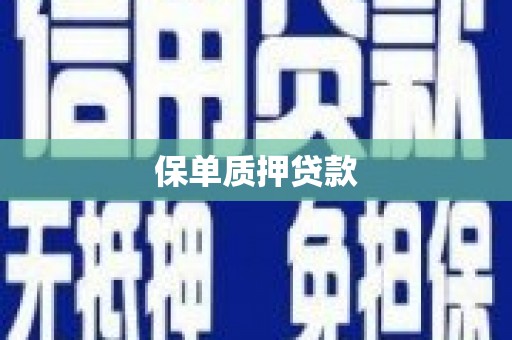 绥中保单质押贷款