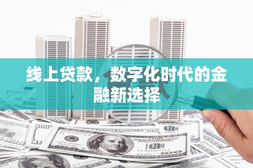 绥中线上贷款，数字化时代的金融新选择