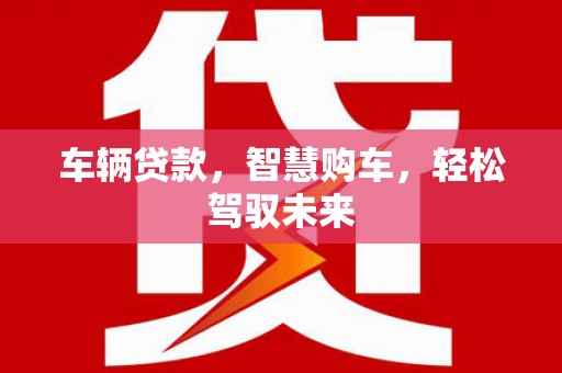 绥中车辆贷款，智慧购车，轻松驾驭未来