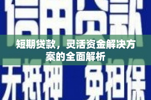 绥中短期贷款，灵活资金解决方案的全面解析